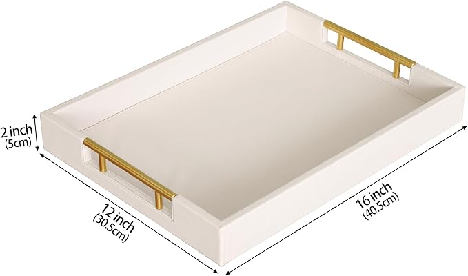 HofferRuffer Faux Leather Serving Tray - Image 2