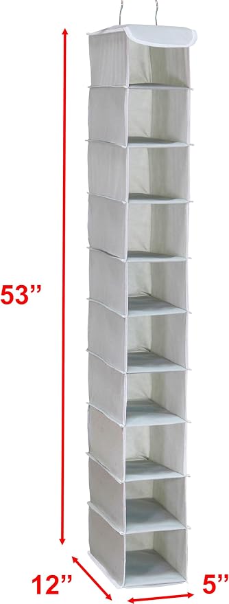 Simple Houseware 10 Shelves Hanging Shoes Organizer Holder - Image 3