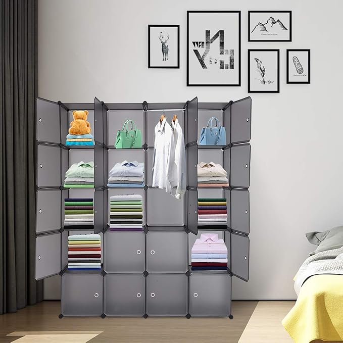 VINGLI Cube Storage Organizer, Plastic Closet Cabinet, DIY Plastic Modular Book - Image 2