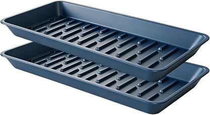 2 Pack Plastic Plant Tray Saucer Rectangular 20 21 Inch, Planter Trays Saucers by Afrine