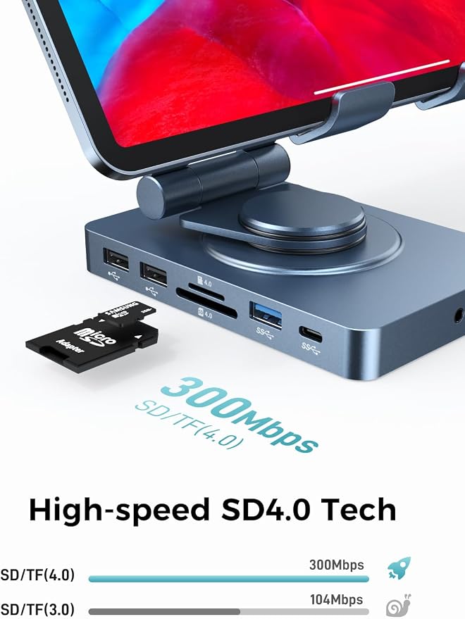 NEWQ iPad Docking Station Stand, 11-in-1 Dock - Image 6