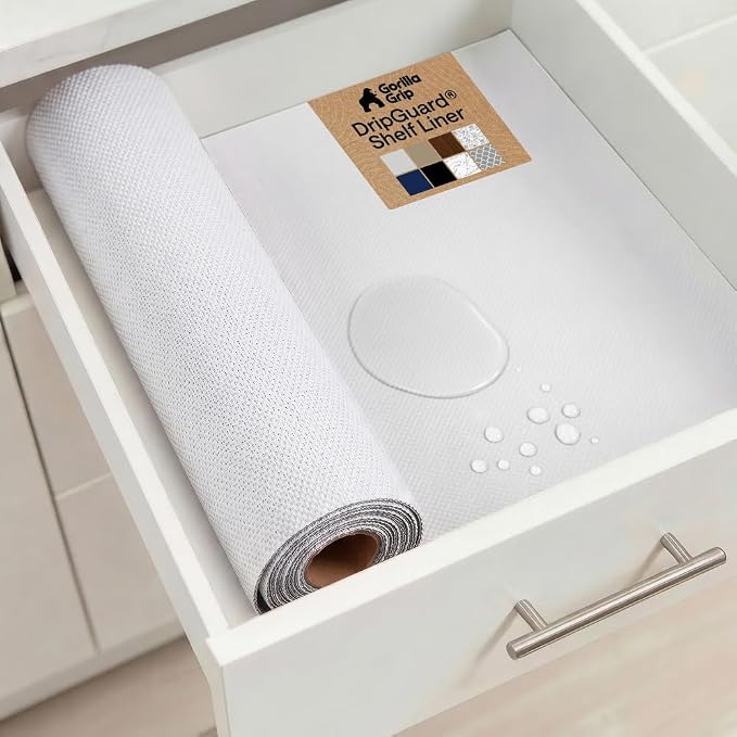 GORILLA GRIP DripGuard Shelf Liner, Non-Adhesive Drawer and Kitchen Cabinet by Unknown