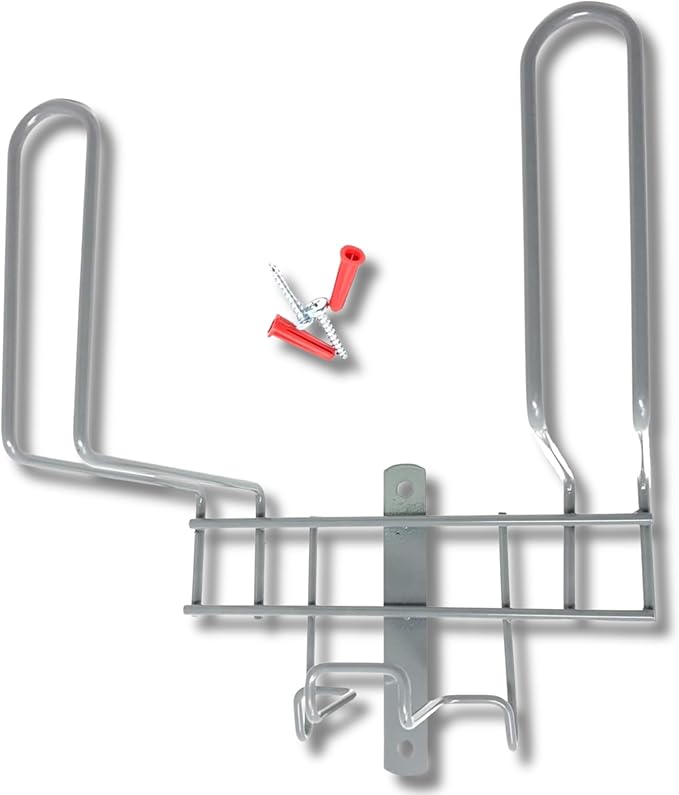Deluxe Vacuum Hose Hanger – Heavy Duty Metal Wall Mount Storage Rack by ALLPARTSETC