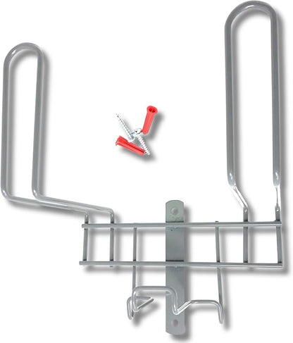 Deluxe Vacuum Hose Hanger – Heavy Duty Metal Wall Mount Storage Rack by ALLPARTSETC