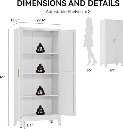 COFaR 61" Metal Pantry Cabinet - Image 2