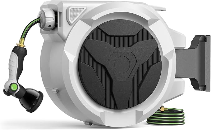 100 FT Retractable Garden Hose Reel by PATOOLIO