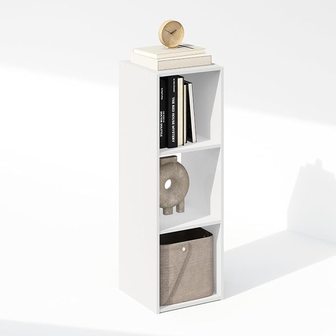 Furinno PELLI Book Shelf, 3-Cube Bookshelf, Cube Storage Organizer Bookcase - Image 5
