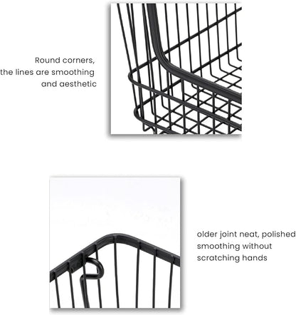 Tyenaza Freezer Organizer Bin Keep Tidy Metal Stackable Fruits Meat Wire Basket - Image 9