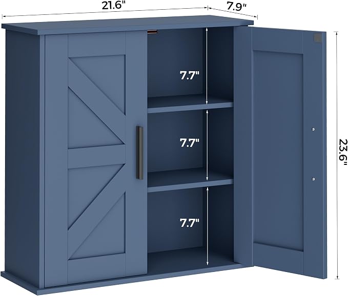 Homleke Bathroom Wall Cabinet, Medicine Cabinet - Image 3