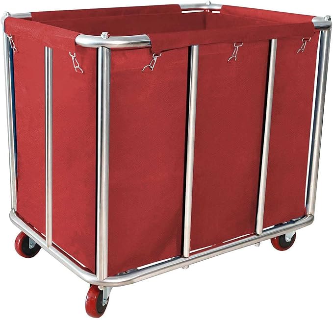Laundry Cart Commercial, 11.35 Bushel Large Industrial Rolling Laundry Hamper by Graywlof