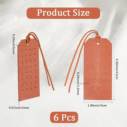 6Pcs 32 Holes PU Leather Pierced Earring Organizer - Image 2