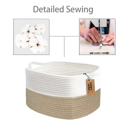 COMFY-HOMI Cotton Rope Woven Basket - Image 6