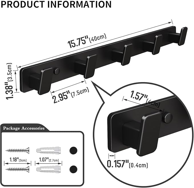 Coat Hook Wall Rack Hanger - Image 2