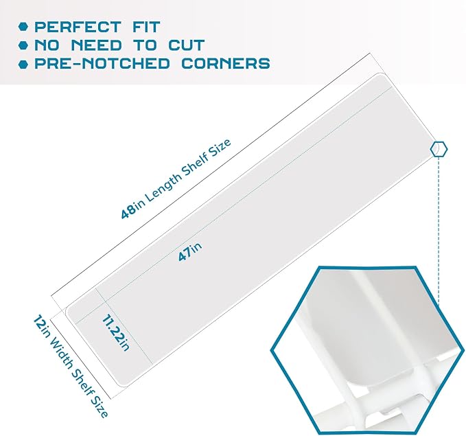 BRIAN & DANY Wire Shelf Liner 12" X 48", Heavy Duty Shelf Liners - Image 3