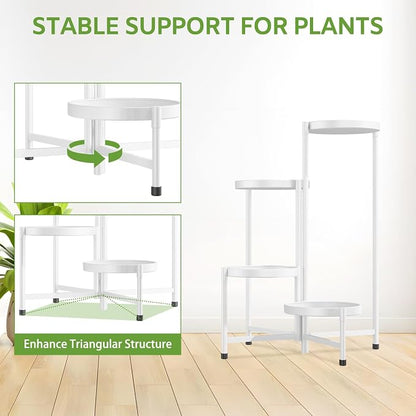 iDavosic.ly 4 Tier Large Plant Stand Indoor, 10 Inch Wide Tall Corner Metal - Image 5