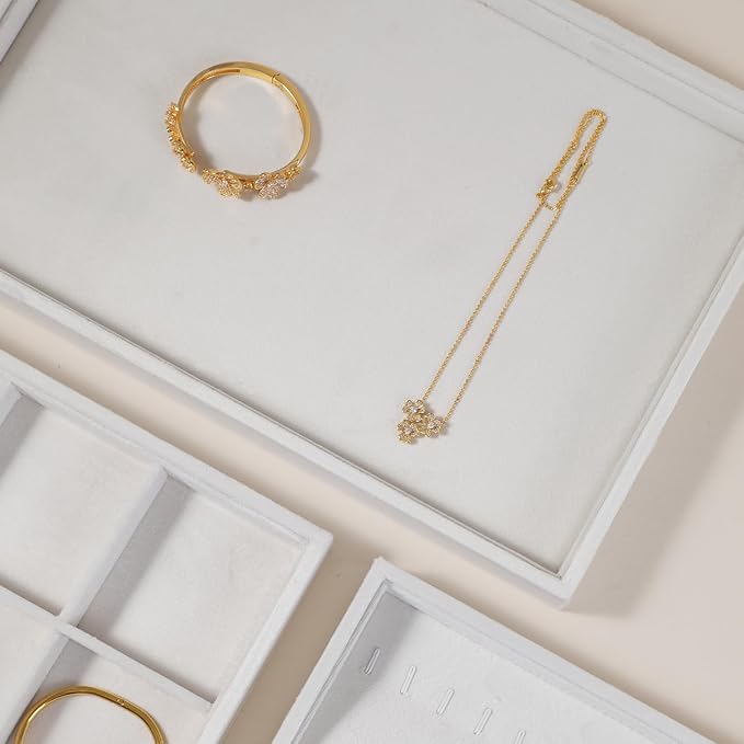 Velvet Stackable Jewelry Display Flat Tray - Image 8