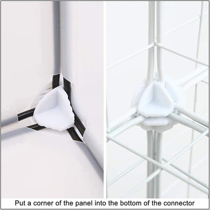 Wire Cube Plastic Connector 50Pcs Wire Grid Cube Organizer Connector - Image 4