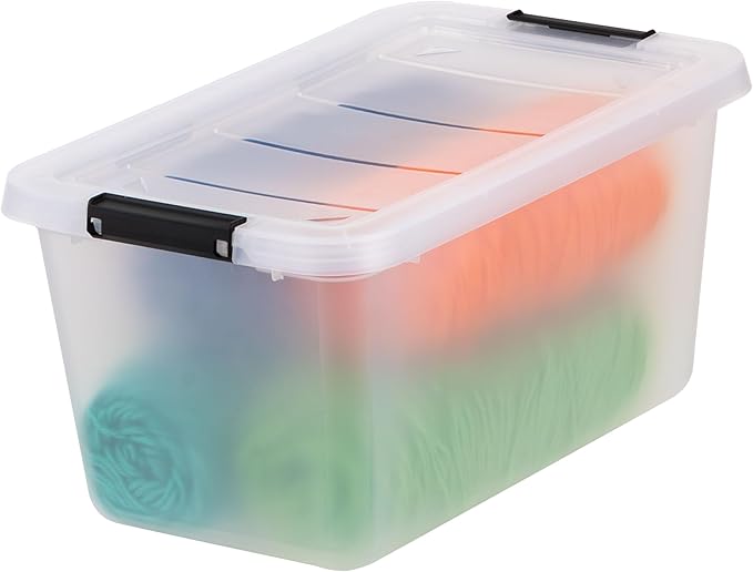 IRIS USA 6-Pack Clip Box with Latching Lids, 13 Quart Craft Storage Bins - Image 7
