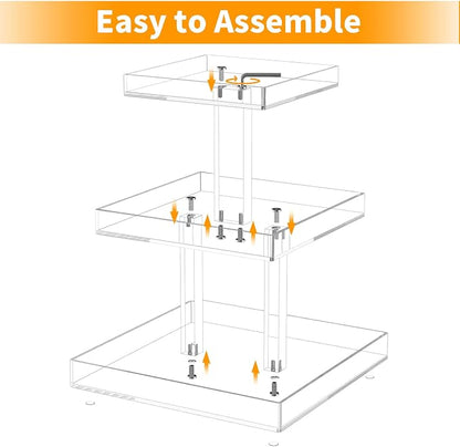 NIUBEE 3-Tier Perfume Organizer, Rectangular Tray, Sturdy Design, Space Saver - Image 7
