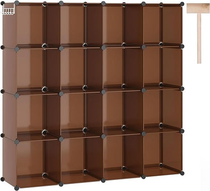 C&AHOME 16-Cube Storage Organizer, Plastic Shelves Units, DIY Closet Organizer by CAHOME
