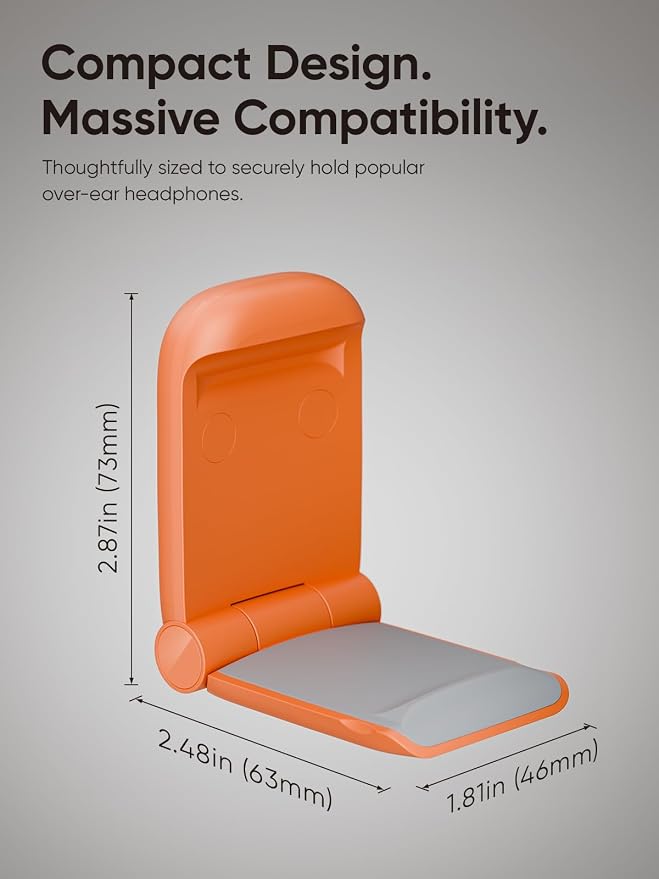 MAMUVIMO Headphone Stand, Headset Stand Foldable ＆ Sticky, Headphone Holder - Image 7