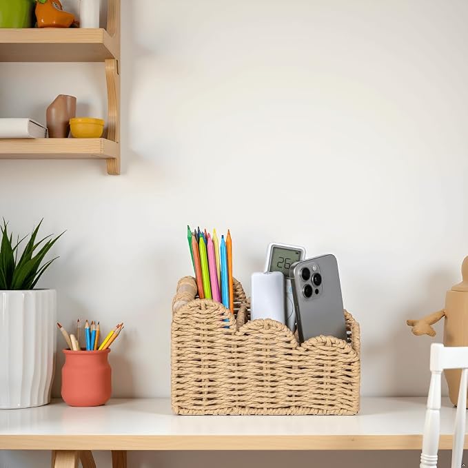 CubesLand Bedside Table Desk Organizer Caddy, Remote Pen&Pencil Holder Cup - Image 8