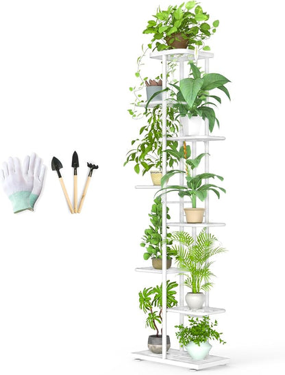 Corner Plant Stand Indoor 8 Tier 9 Potted by Facofaco