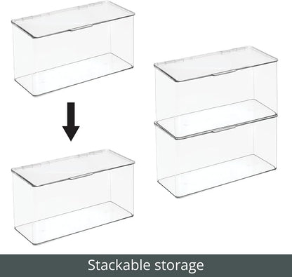 mDesign Plastic Stackable Playroom/Gaming Storage Organizer Bin Box - Image 5