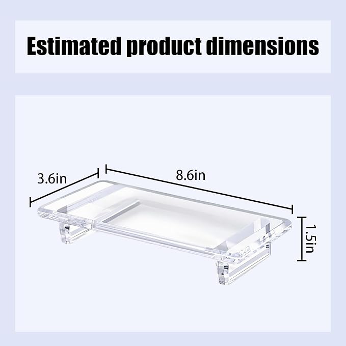 2 Pack Bathroom Tray Countertop Acrylic Vanity Trays Elegant Perfume Trays - Image 2