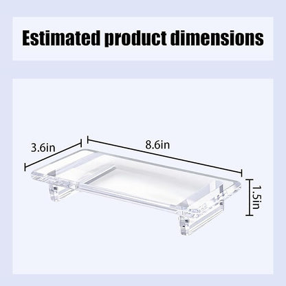 2 Pack Bathroom Tray Countertop Acrylic Vanity Trays Elegant Perfume Trays - Image 2