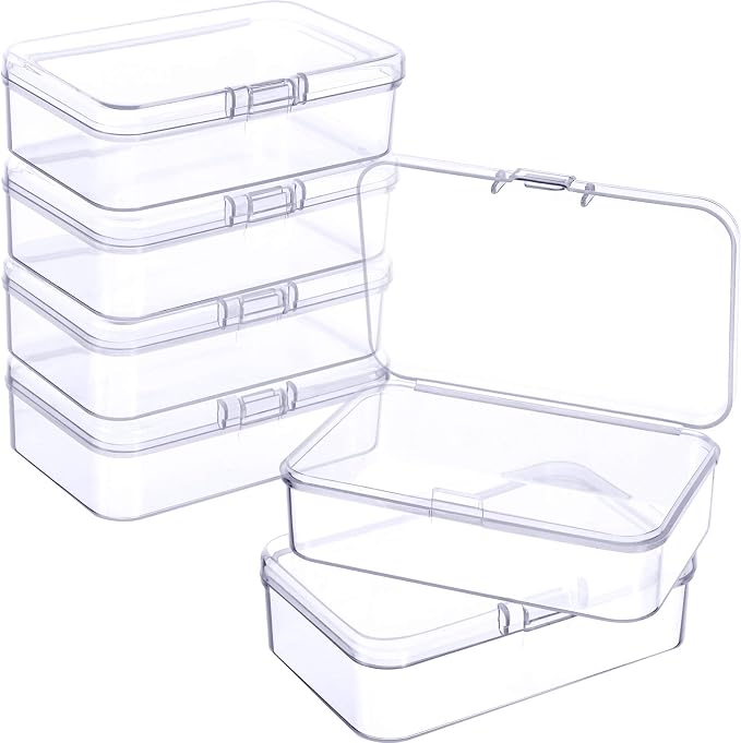 Jetec 6 Pieces Mini Plastic Clear Beads Storage Containers Box by Jetec