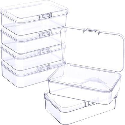 Jetec 6 Pieces Mini Plastic Clear Beads Storage Containers Box by Jetec