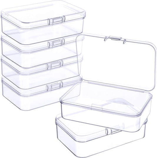 Jetec 6 Pieces Mini Plastic Clear Beads Storage Containers Box by Jetec