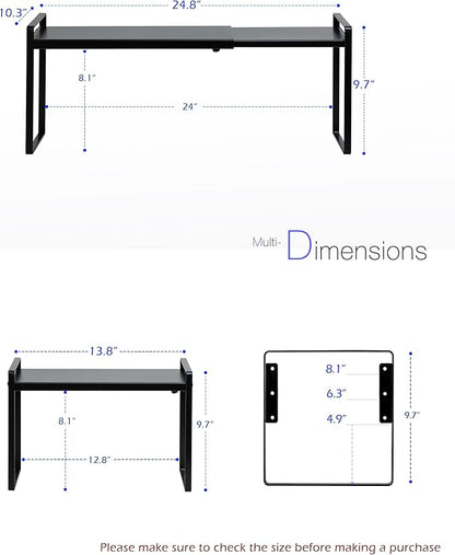Nxconsu Cabinet Shelf Expandable Height Adjustable Organizer Riser - Image 3