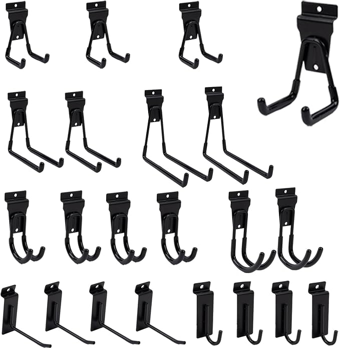 Slatwall Hooks Accessory 22 Hooks Heavy Duty Single and Double Slatwall Hooks & by HODURWALL