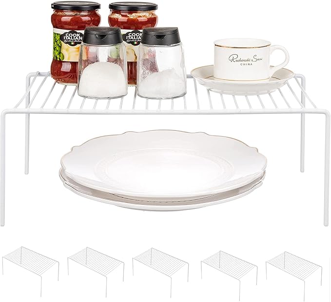 Cabinet Storage Shelf Rack Set of 6, Medium Rustproof Metal Wire Kitchen - Image 2