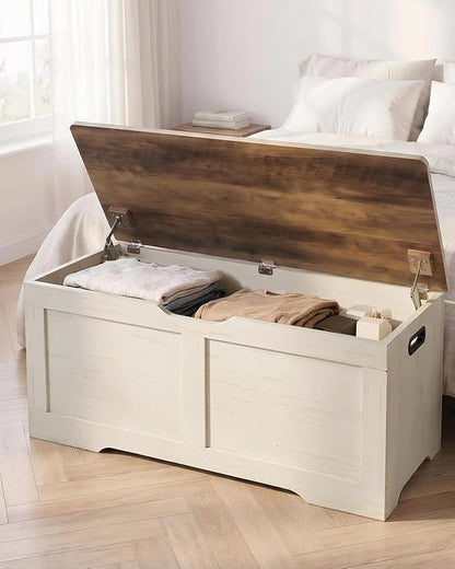 Timberer 39.4" Wooden Storage Chest, Extra Large Storage Trunk | Storage Bench - Image 2