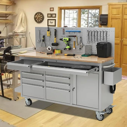 GarveeTech 61-Inch Rolling Tool Chest, 10-Drawer Heavy Duty Garage Workbench - Image 6