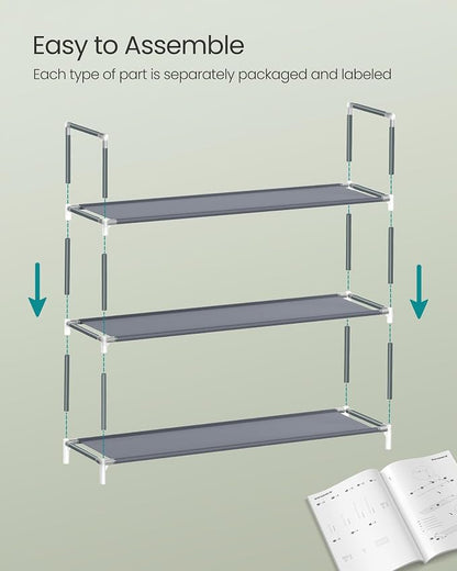 SONGMICS 3-Tier Shoe Rack, Shoe Storage - Image 5