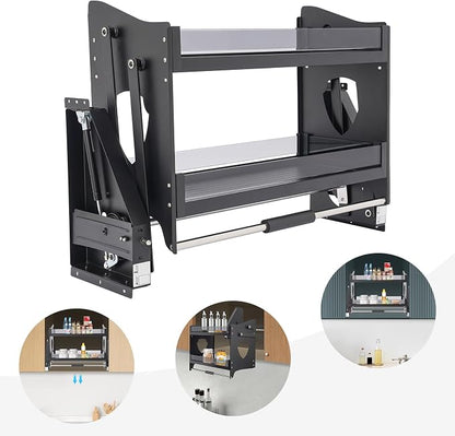 DNYSYSJ Pull down Shelf for Upper Cabinets, 2-Tier Pull down Cabinet Organizer - Image 5