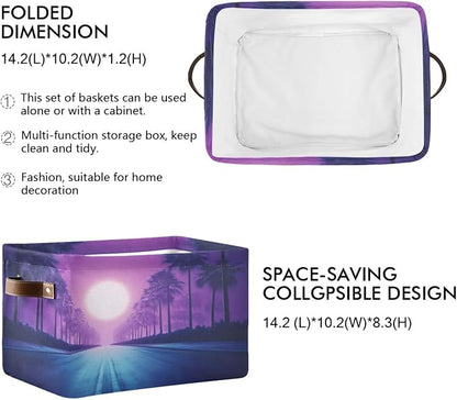 80s Synthwave Storage Bins Box Foldable Shelf Basket - Image 2