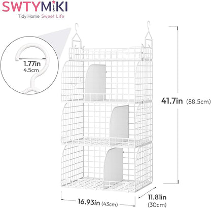 SWTYMIKI Hanging Closet Organizer Storage - Image 3