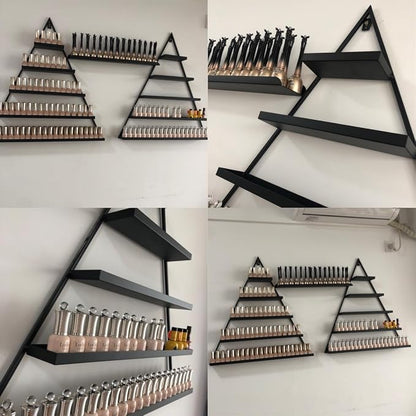 Elegant Gold Wall Mounted Nail Polish Rack - Image 4