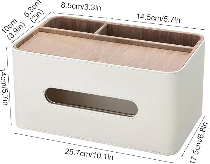 PU Leather Tissue Box Cover Rectangular - Image 2