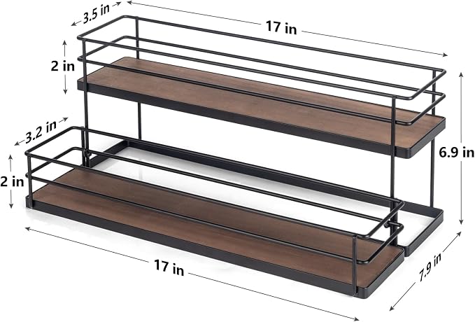 10 Bottle Capacity Coffee Syrup Organizer 2 Tier Coffee Syrup Stand Shelf - Image 3
