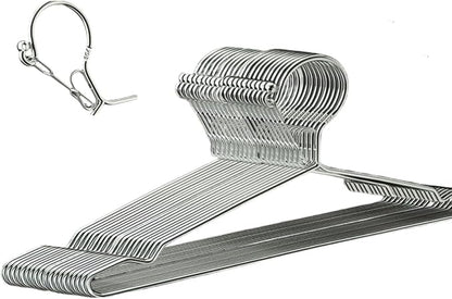 16.5” Wire Hanger 4mm Lockable Hangers 20Pack Stainless Steel Slim Thin Heavy by trrcylp