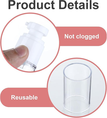28 Pack Airless Pump Bottles 1.7 oz Travel Size Pump Bottle Lotion Container - Image 5