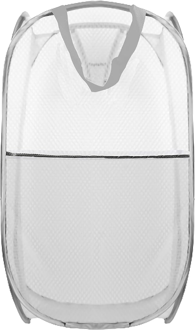 Collapsible Pop Up Laundry Hamper, Extra Large Mesh Foldable Laundry Basket by BuyongwantJewelry