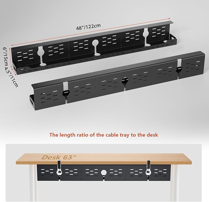 Univivi Under Desk Cable Management Tray - Image 5