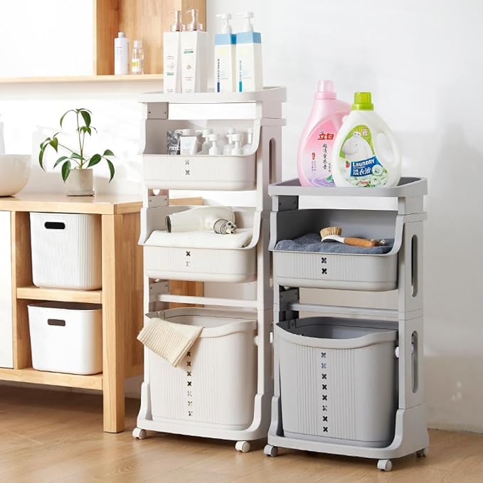 4 Tiers Standing Laundry Baskets - Image 3